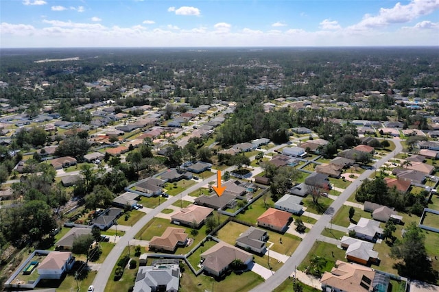 birds eye view of property featuring a residential view