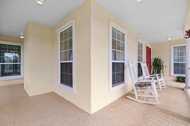 view of patio with a porch