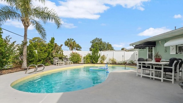 view of pool with a patio