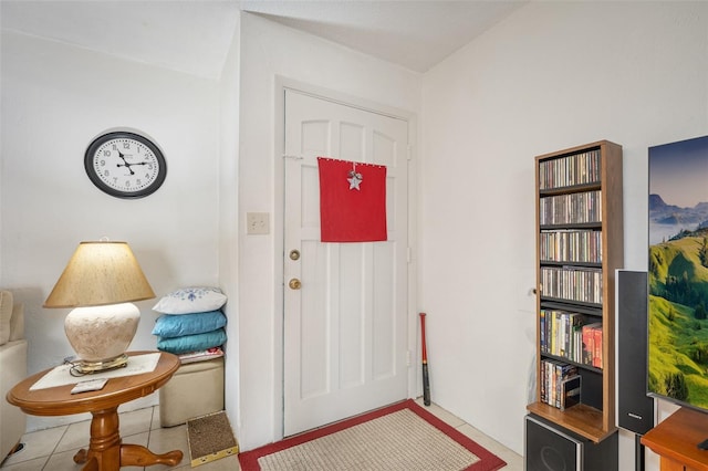 view of tiled foyer entrance