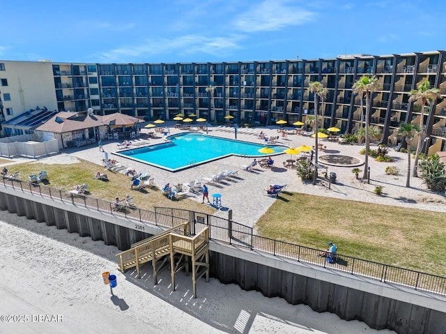 view of pool featuring a patio area