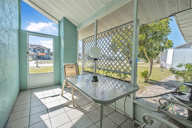 view of sunroom