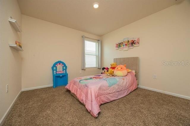 bedroom featuring carpet