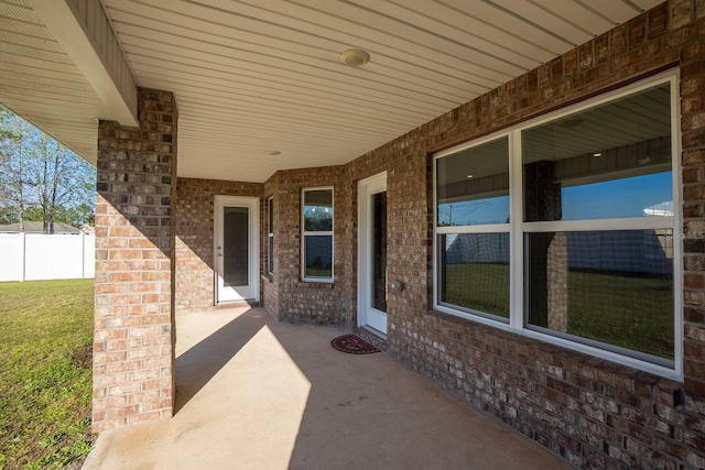 view of patio / terrace with fence