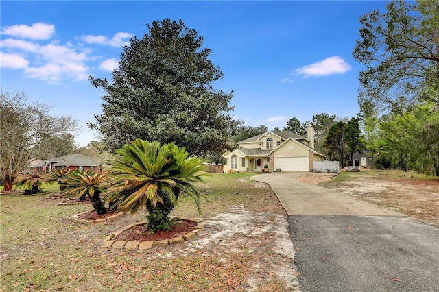 view of front of property featuring concrete driveway and an attached garage