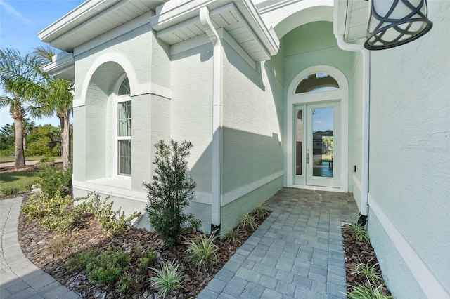 view of property exterior with stucco siding