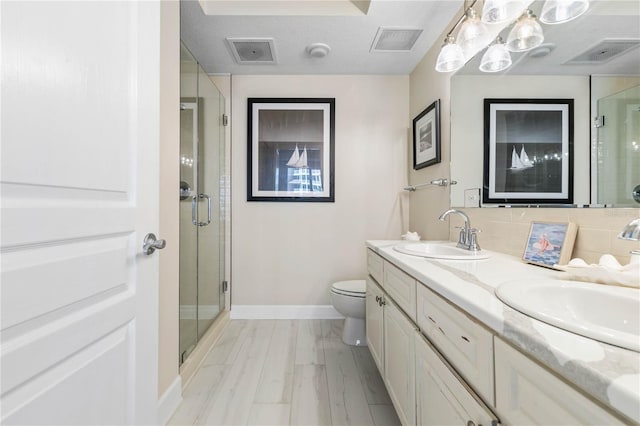 200 Ocean Crest Dr Unit 306, Palm Coast, FL 32137 - full bathroom featuring a stall shower, a sink, and visible vents