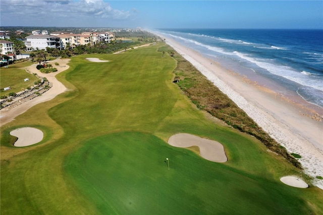 200 Ocean Crest Dr Unit 306, Palm Coast, FL 32137 - drone / aerial view featuring a view of the beach, view of golf course, and a water view