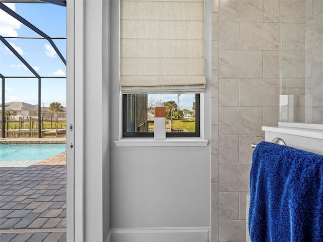 interior details with a sunroom