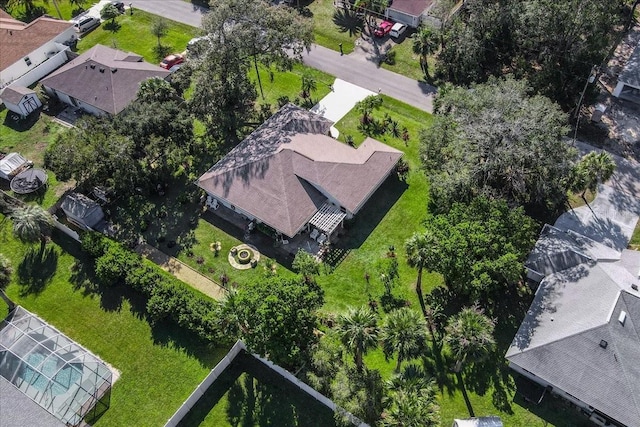 bird's eye view with a residential view