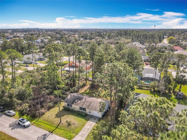 drone / aerial view with a residential view