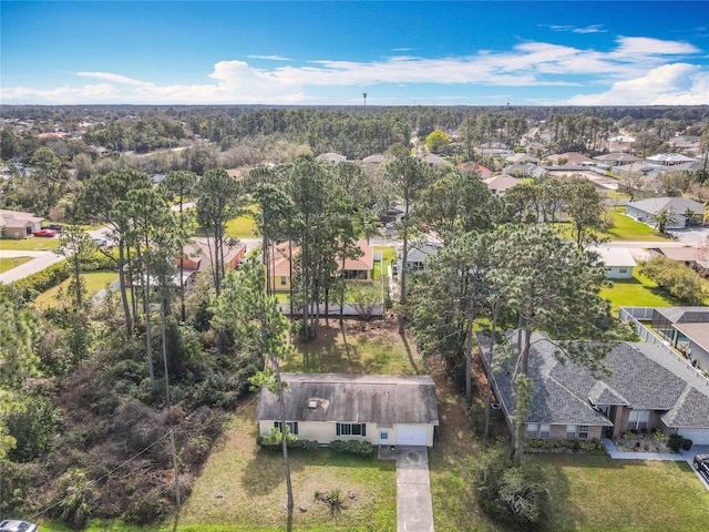 drone / aerial view with a residential view