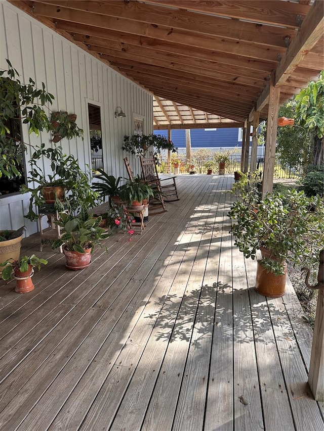 view of wooden deck