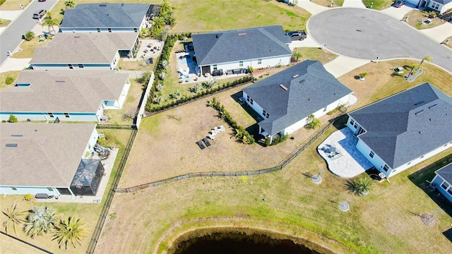 bird's eye view with a residential view