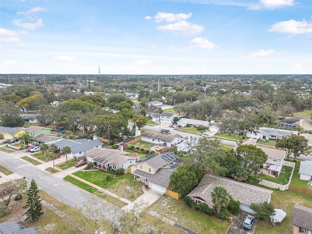 aerial view with a residential view