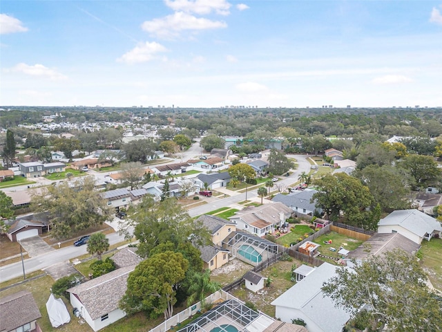 bird's eye view featuring a residential view