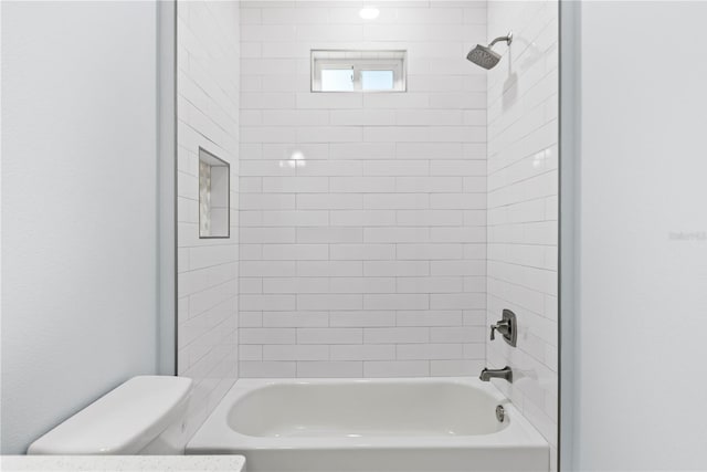 full bath featuring toilet and shower / bathtub combination