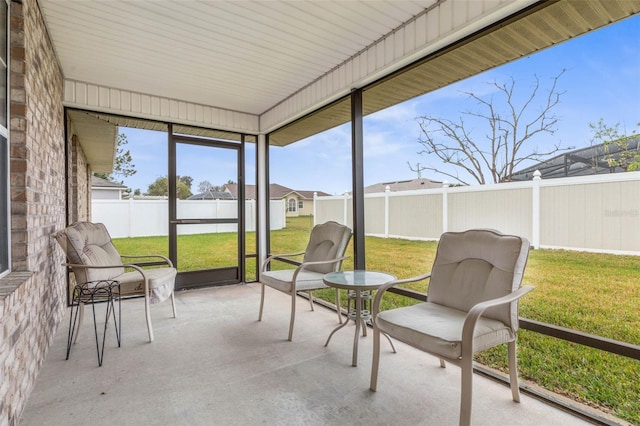 view of sunroom / solarium