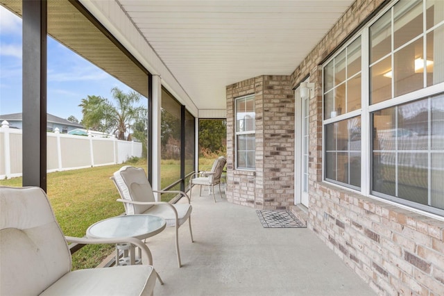 view of patio with fence