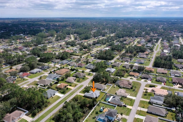 aerial view featuring a residential view