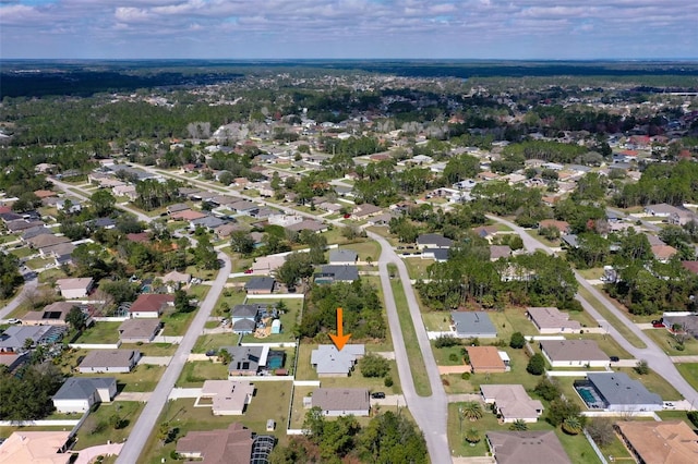 bird's eye view featuring a residential view