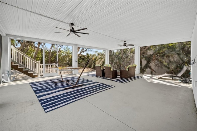 2737 John Bull, Flagler Beach, FL 32136 - view of patio / terrace with a ceiling fan