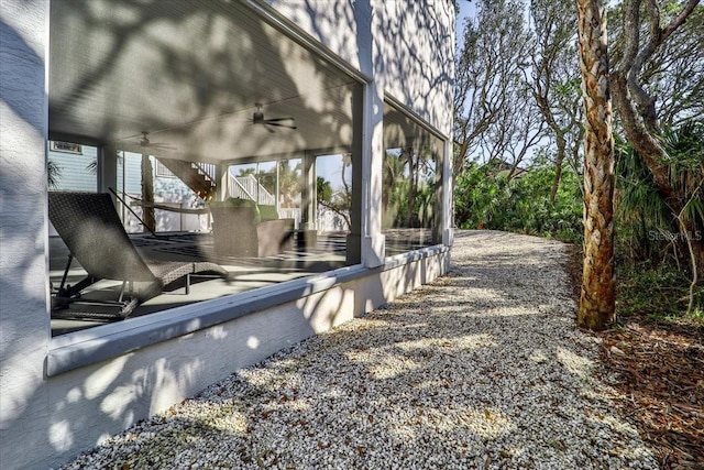 2737 John Bull, Flagler Beach, FL 32136 - view of patio / terrace featuring ceiling fan