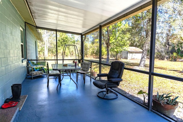 view of sunroom