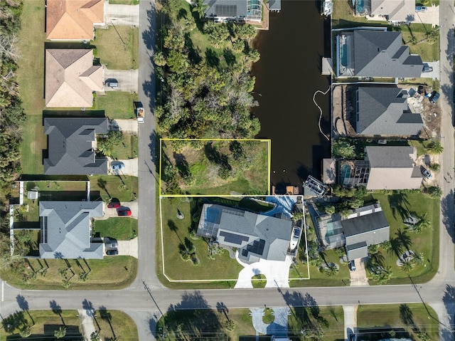 aerial view with a residential view