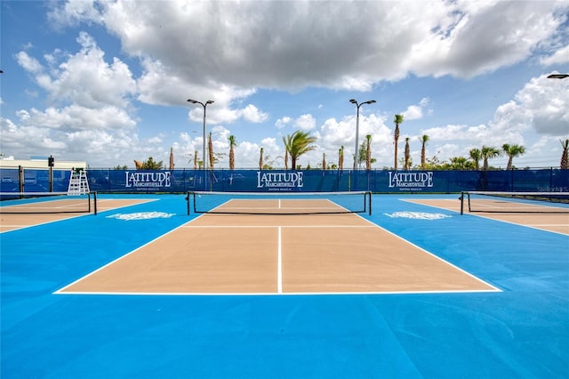 1068 Sea Shell Ct, Daytona Beach, FL 32124 - view of tennis court with fence