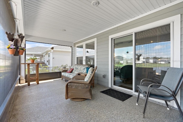 view of sunroom