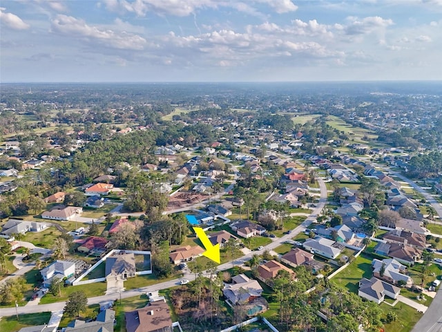 birds eye view of property featuring a residential view