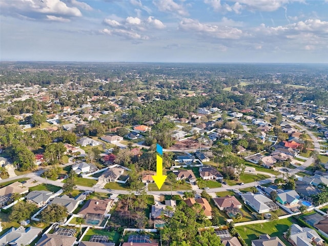 drone / aerial view featuring a residential view