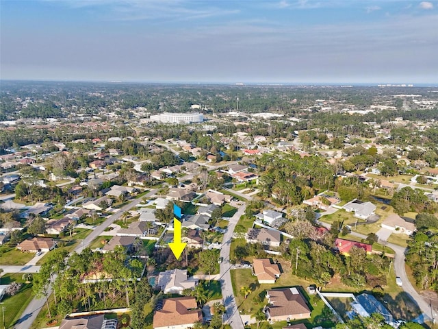 birds eye view of property featuring a residential view