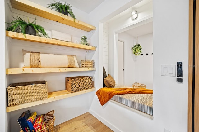 interior space with wood finished floors