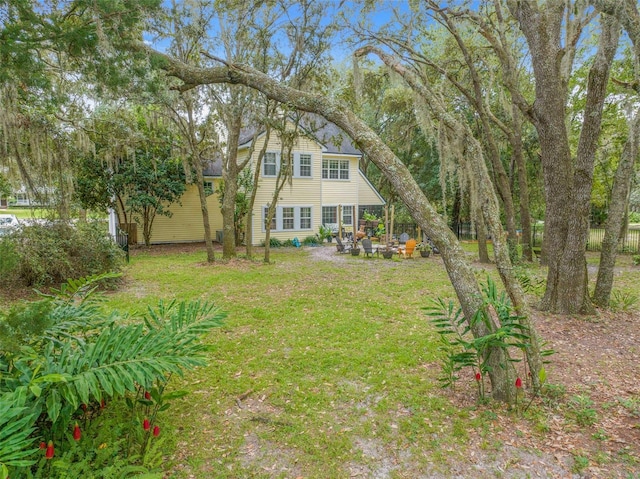 view of yard with a patio area