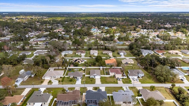 aerial view with a residential view