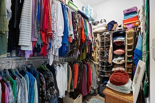 view of walk in closet