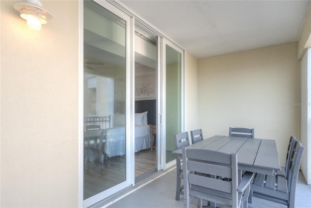 balcony featuring outdoor dining space