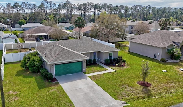 aerial view featuring a residential view