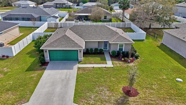 drone / aerial view featuring a residential view