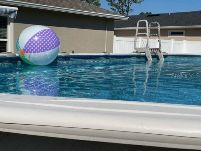 view of pool with fence and a fenced in pool