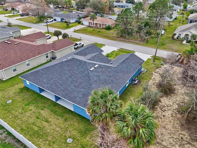 drone / aerial view featuring a residential view