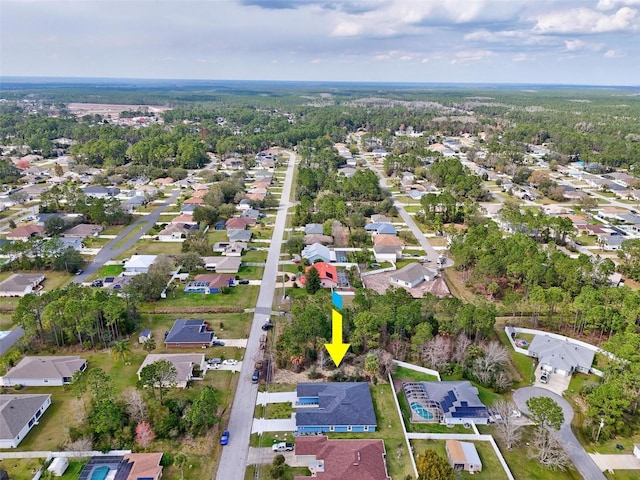 bird's eye view featuring a residential view