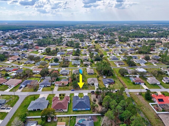 bird's eye view featuring a residential view