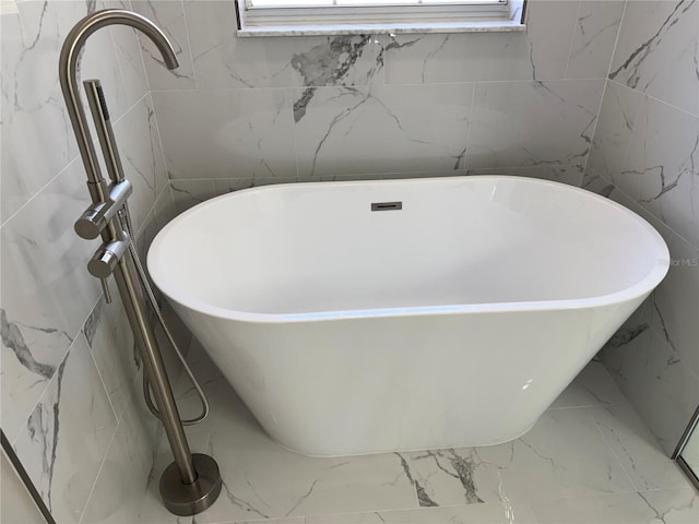 interior details with a freestanding bath