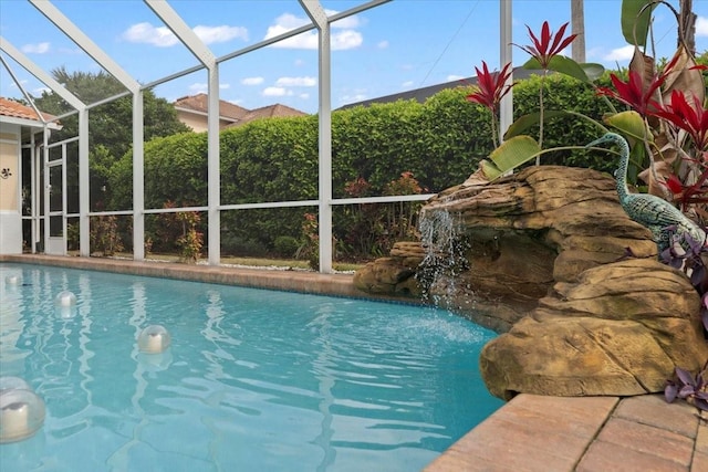 pool featuring a lanai