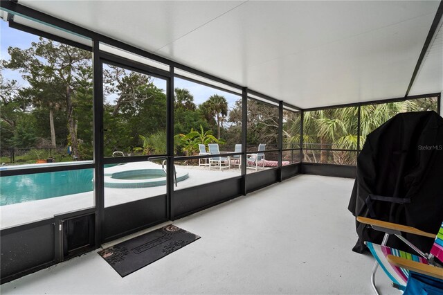 view of sunroom