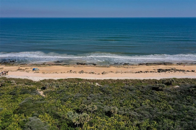 water view with a view of the beach