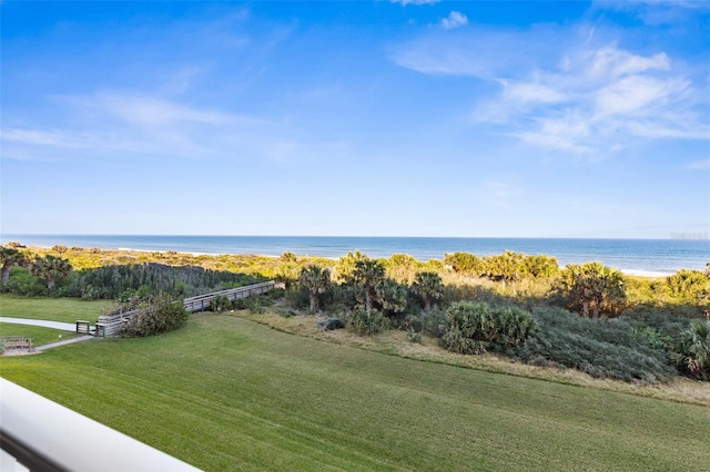 water view with a view of the beach